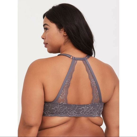 Torrid Racerback Push-up Bra Slate Gray - Picture 3 of 5